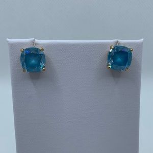 Kate Spade - light blue gumdrop stud earrings